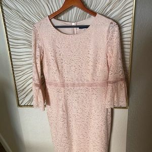 Tommy Hilfiger lace dress in blush